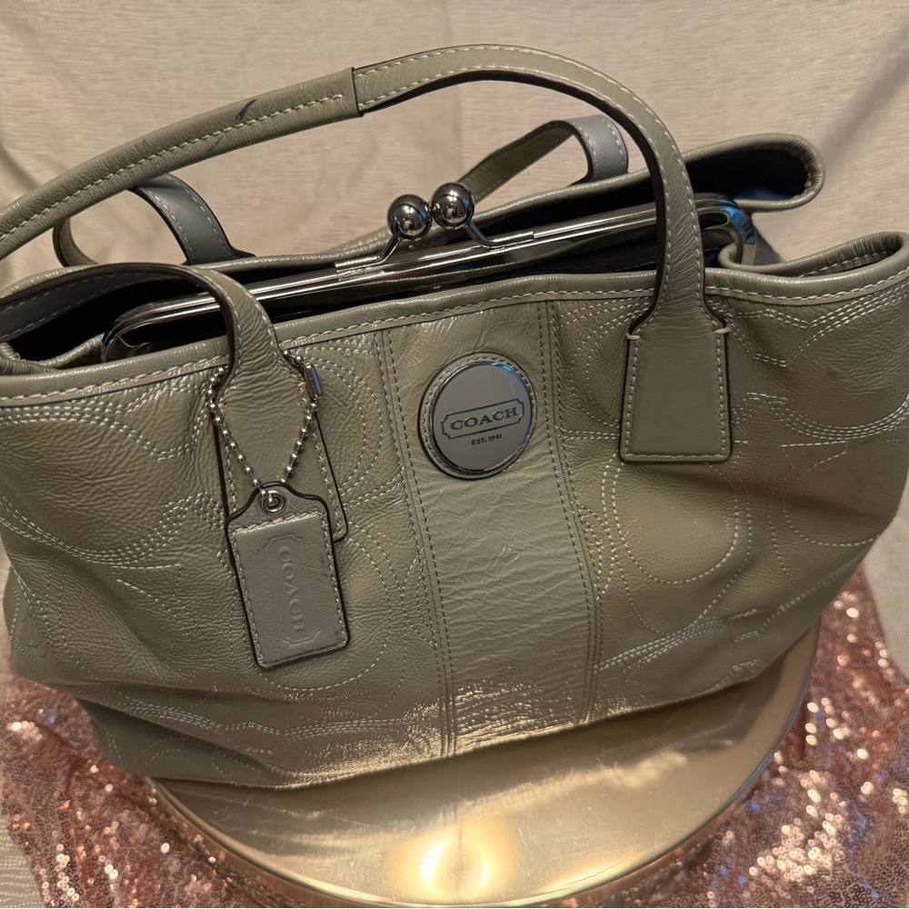 Coach Gray Leather Women's Bag